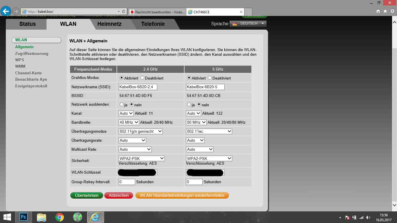 CH7466CE Lan Verbindung geht nicht, Wlan Langsam Vodafone Community